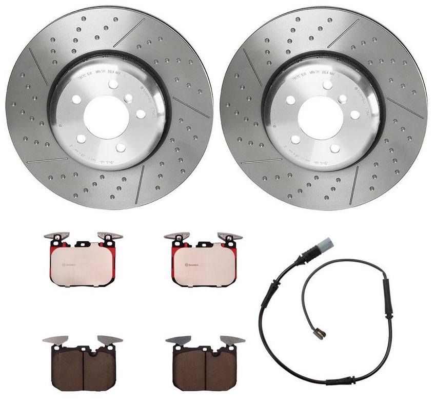 BMW Brembo Brake Kit - Pads and Rotors Front (370mm) (Ceramic) 34116878876 - Brembo 2886113KIT